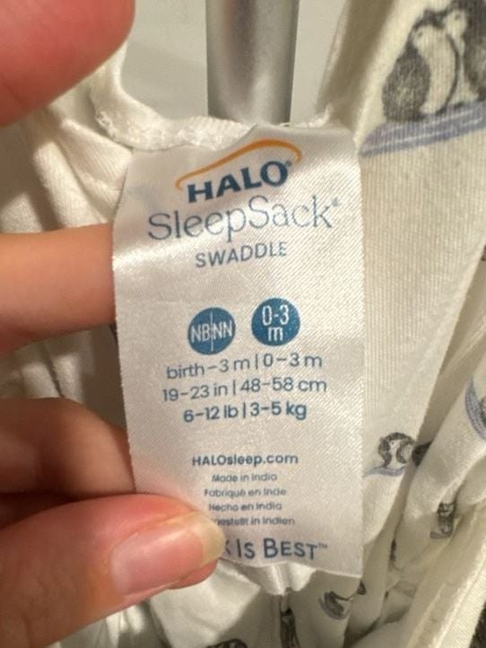 Halo SleepSack Swaddle Size NB/0-3M Penguin Print Cotton 4