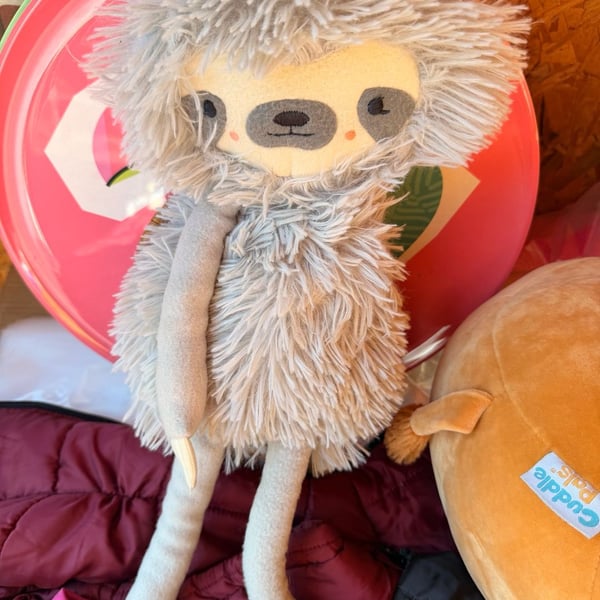 M Sloth Plush Stuffed Animal Grey
