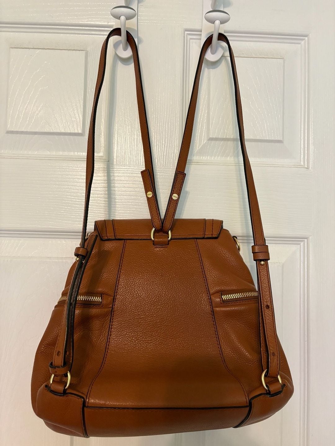 GUC See By Chloé Olga Backpack Caramel Brown Leather 3