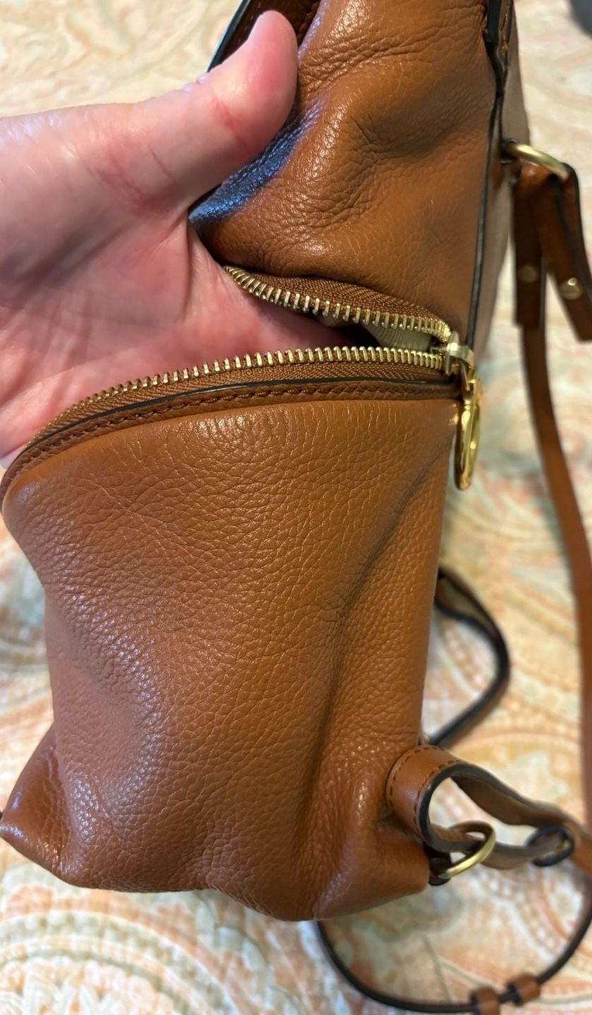 GUC See By Chloé Olga Backpack Caramel Brown Leather 7