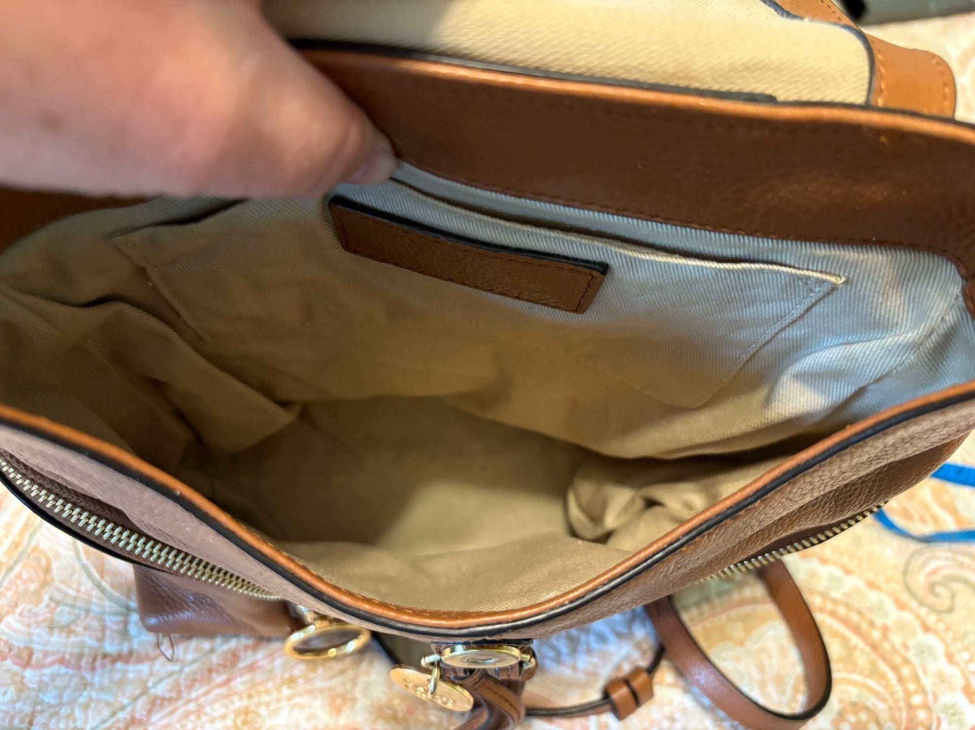 GUC See By Chloé Olga Backpack Caramel Brown Leather 11
