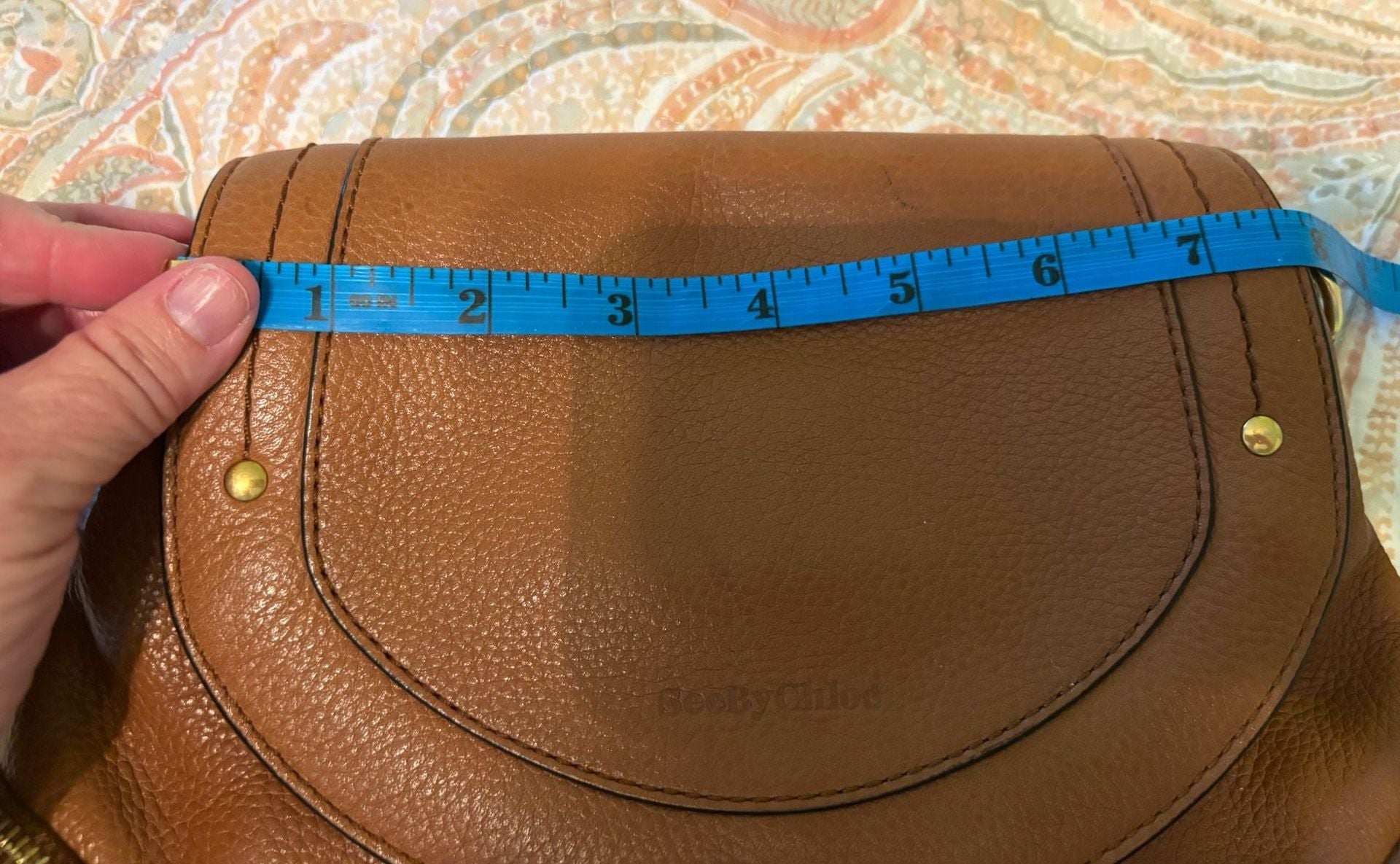 GUC See By Chloé Olga Backpack Caramel Brown Leather 15