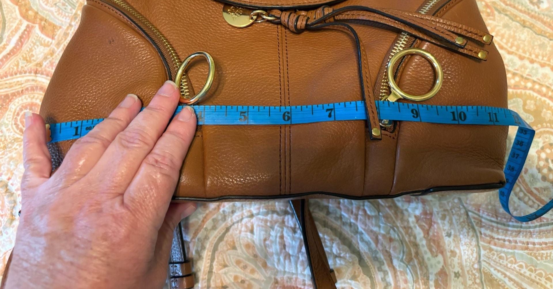 GUC See By Chloé Olga Backpack Caramel Brown Leather 16