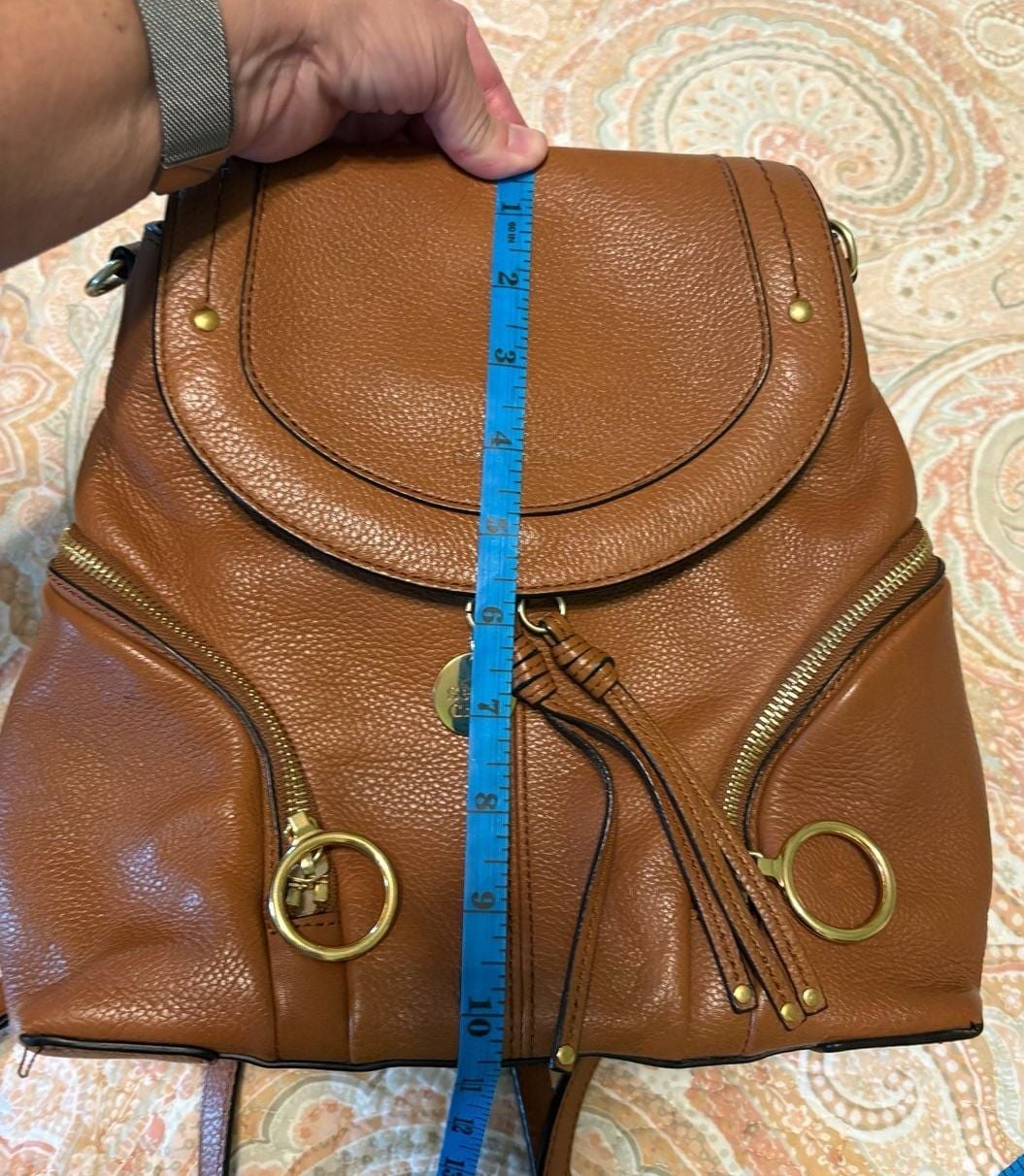 GUC See By Chloé Olga Backpack Caramel Brown Leather 17