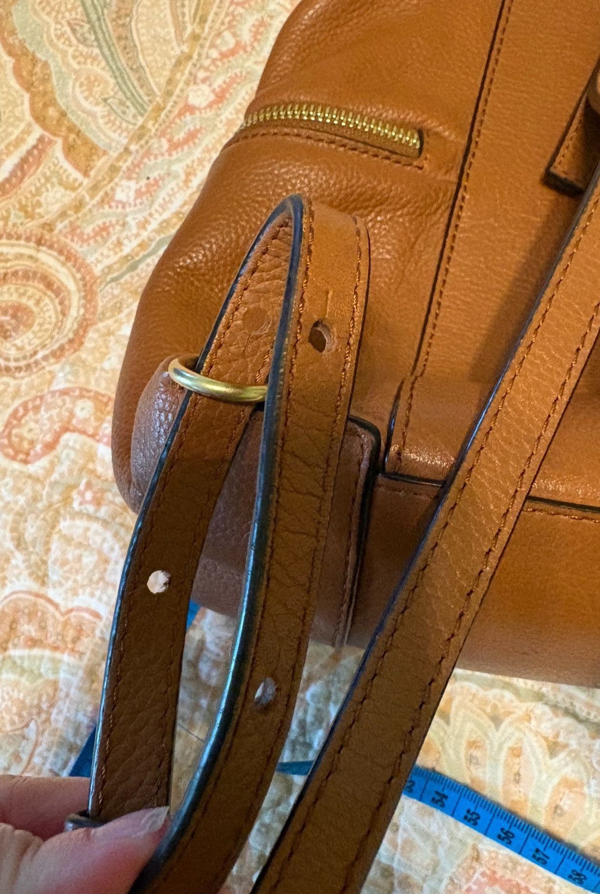 GUC See By Chloé Olga Backpack Caramel Brown Leather 18