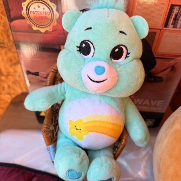 9" Care Bears Blue Wish Bear Stuffed Bean Shooting Star Plush 2021