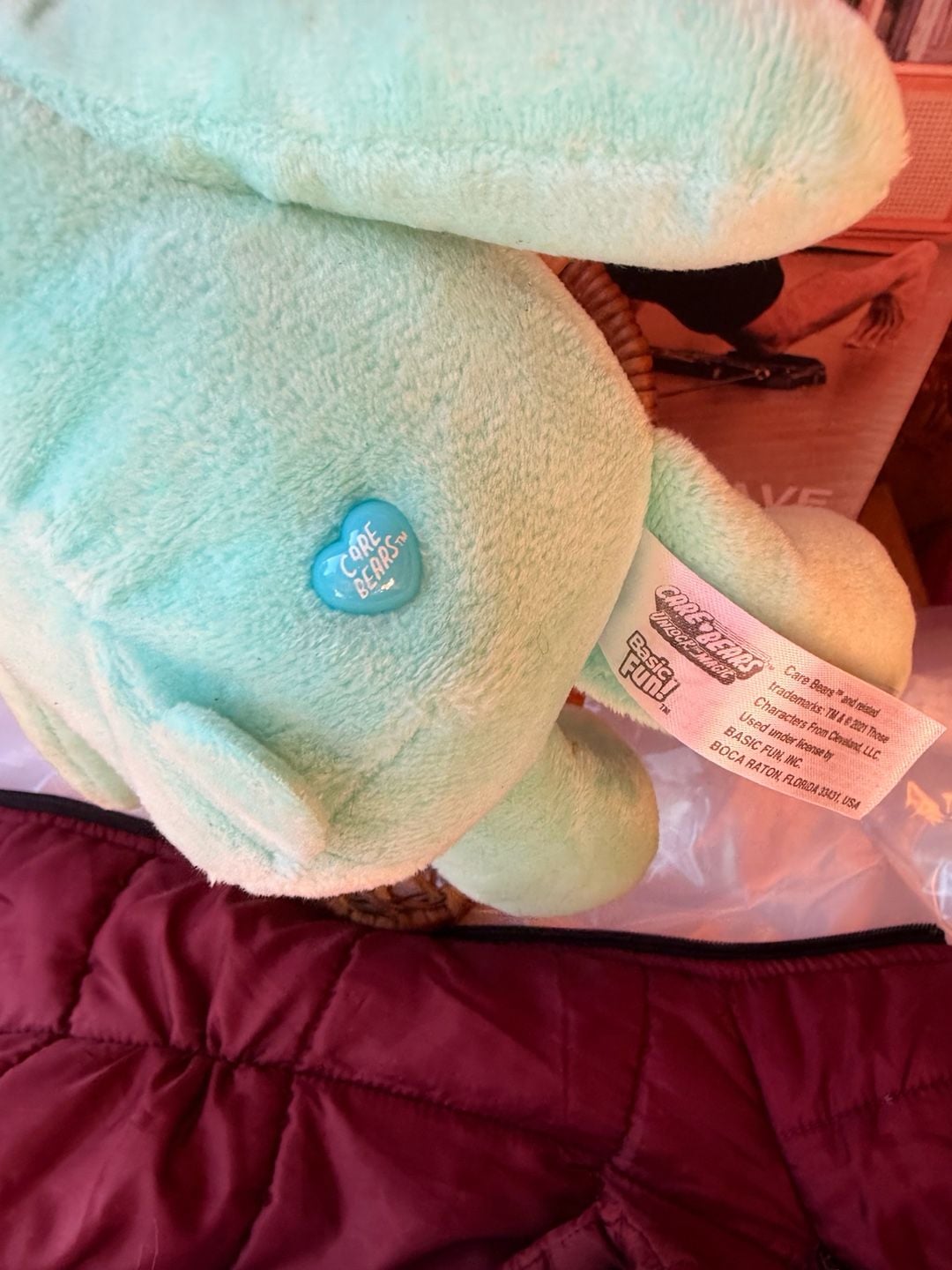9" Care Bears Blue Wish Bear Stuffed Bean Shooting Star Plush 2021 4