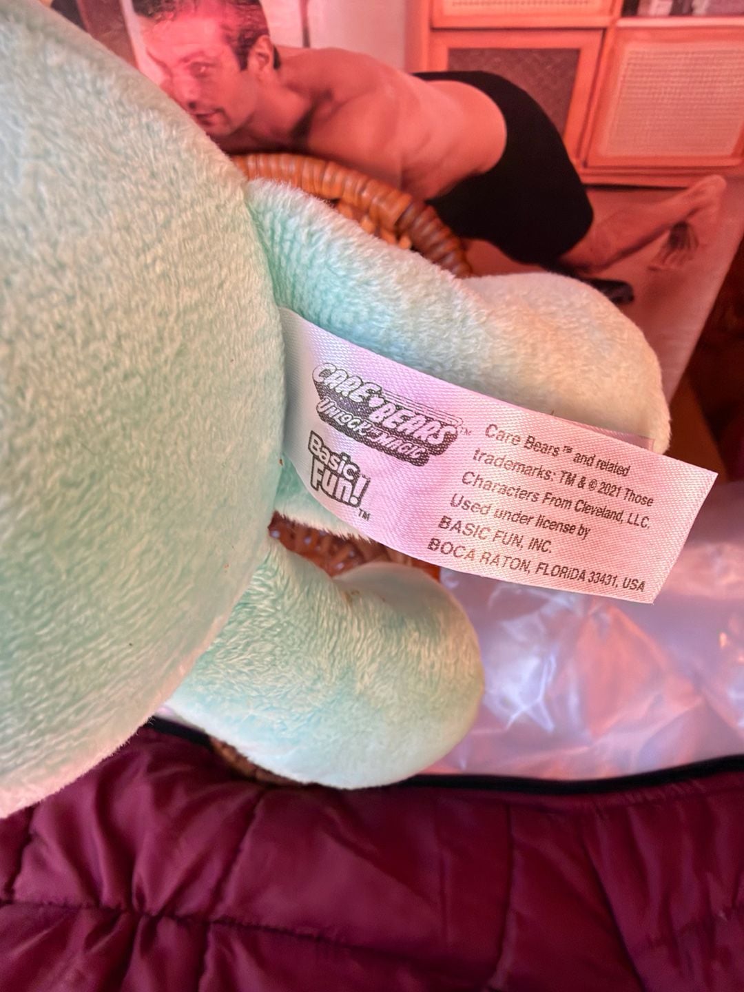 9" Care Bears Blue Wish Bear Stuffed Bean Shooting Star Plush 2021 5