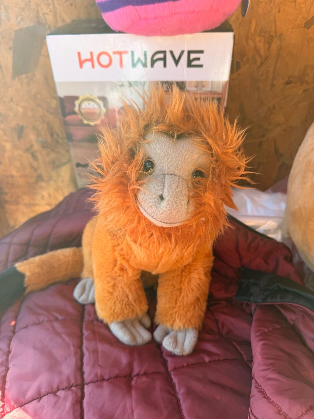 FAO Schwarz Golden Lion Tamarin Monkey Plush Stuffed Animal Orange 1