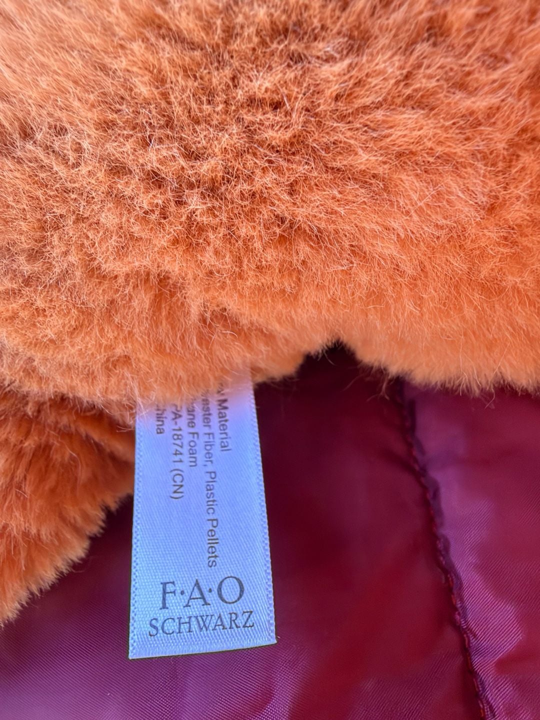FAO Schwarz Golden Lion Tamarin Monkey Plush Stuffed Animal Orange 3