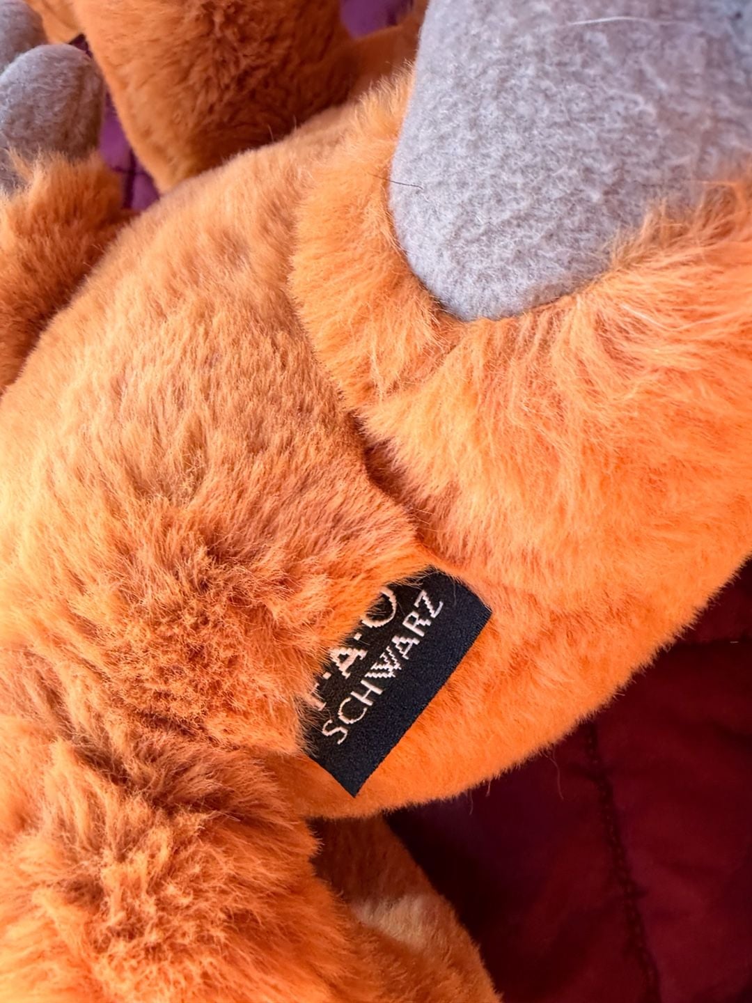 FAO Schwarz Golden Lion Tamarin Monkey Plush Stuffed Animal Orange 5