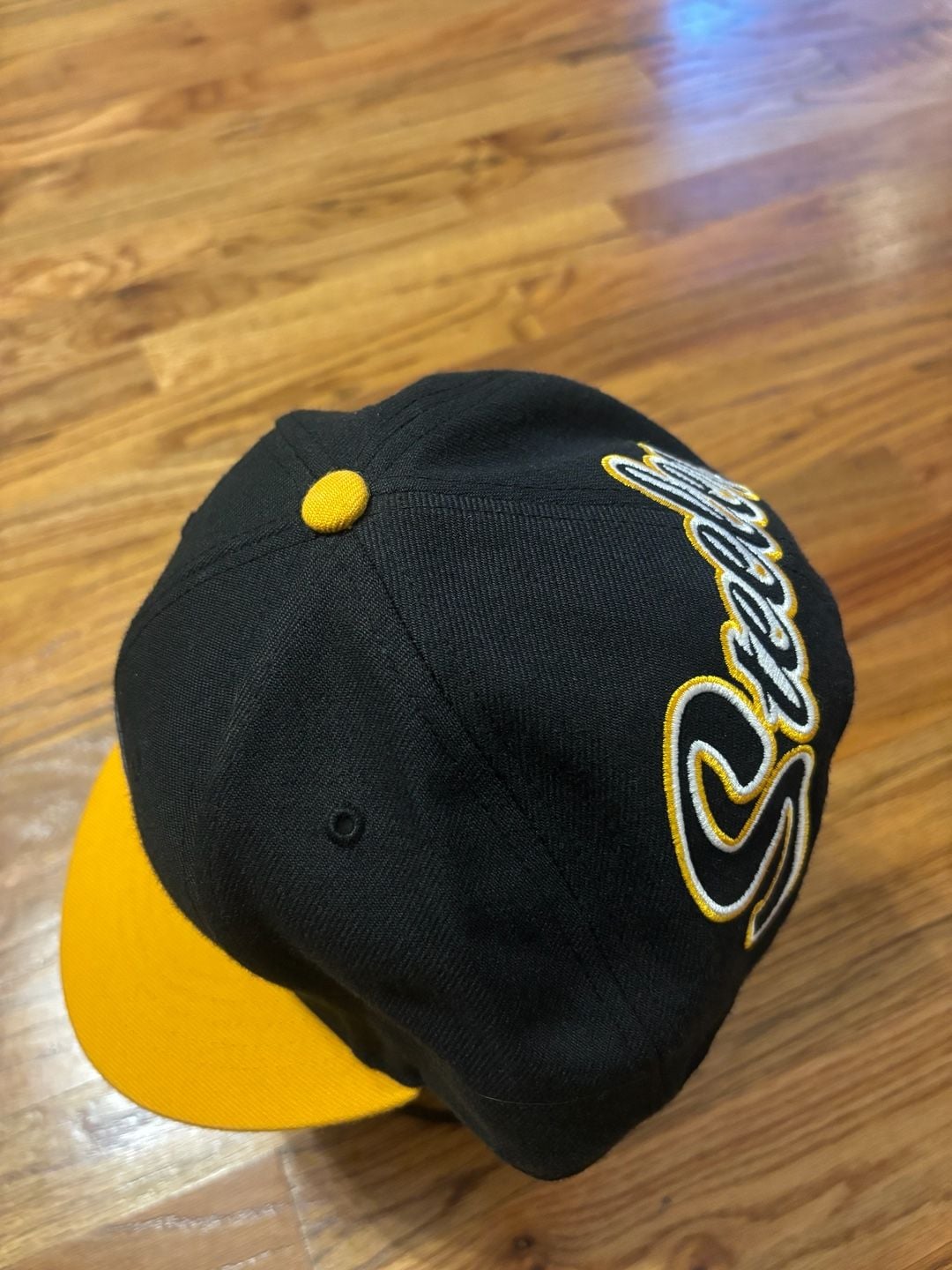 47 Brand Pittsburgh Steelers Snapback Hat Black Yellow One Size 5