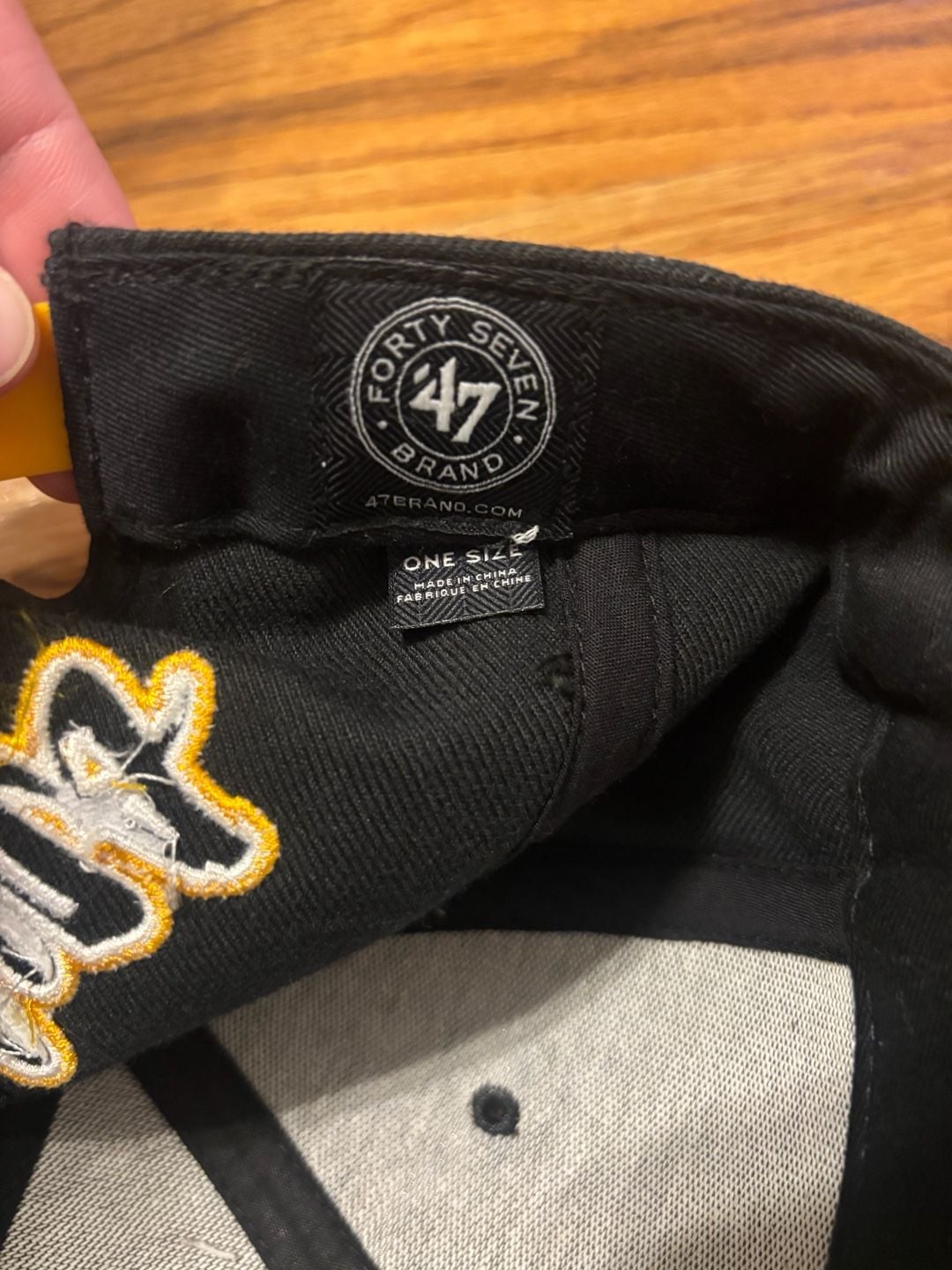 47 Brand Pittsburgh Steelers Snapback Hat Black Yellow One Size 8