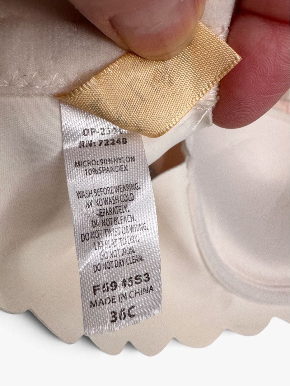 Felina Lingerie Bundle of Three Bras Size 36C Neutral Scalloped Edges 4