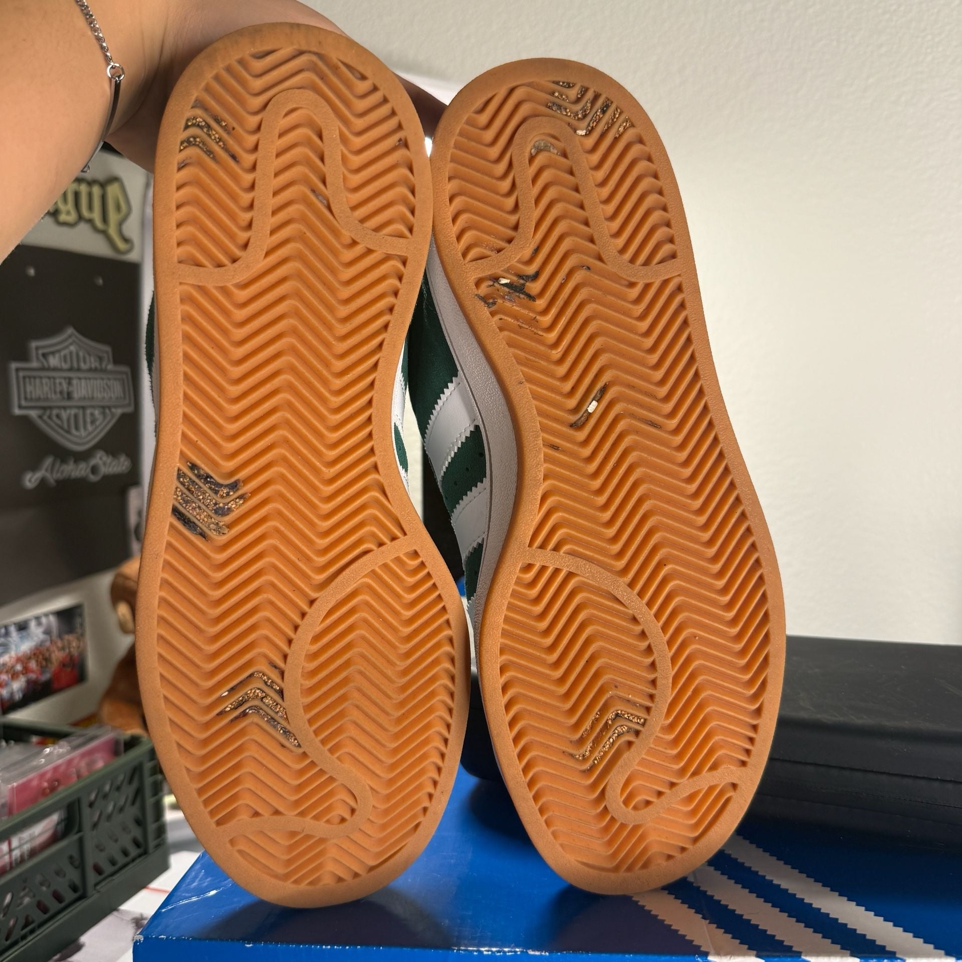 Adidas Campus 00s Size 7 Dark Green and White (Box not included) 4