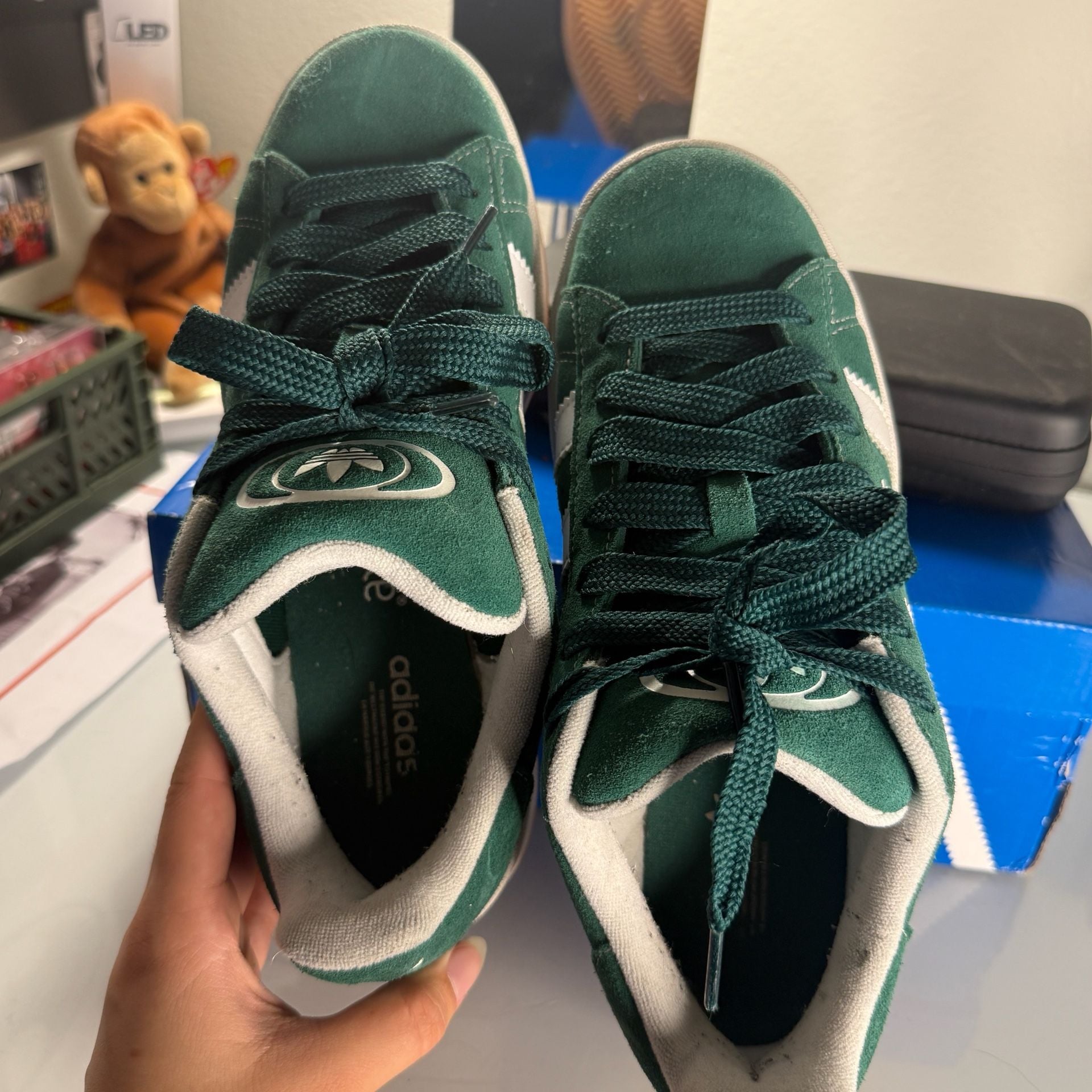 Adidas Campus 00s Size 7 Dark Green and White (Box not included) 6