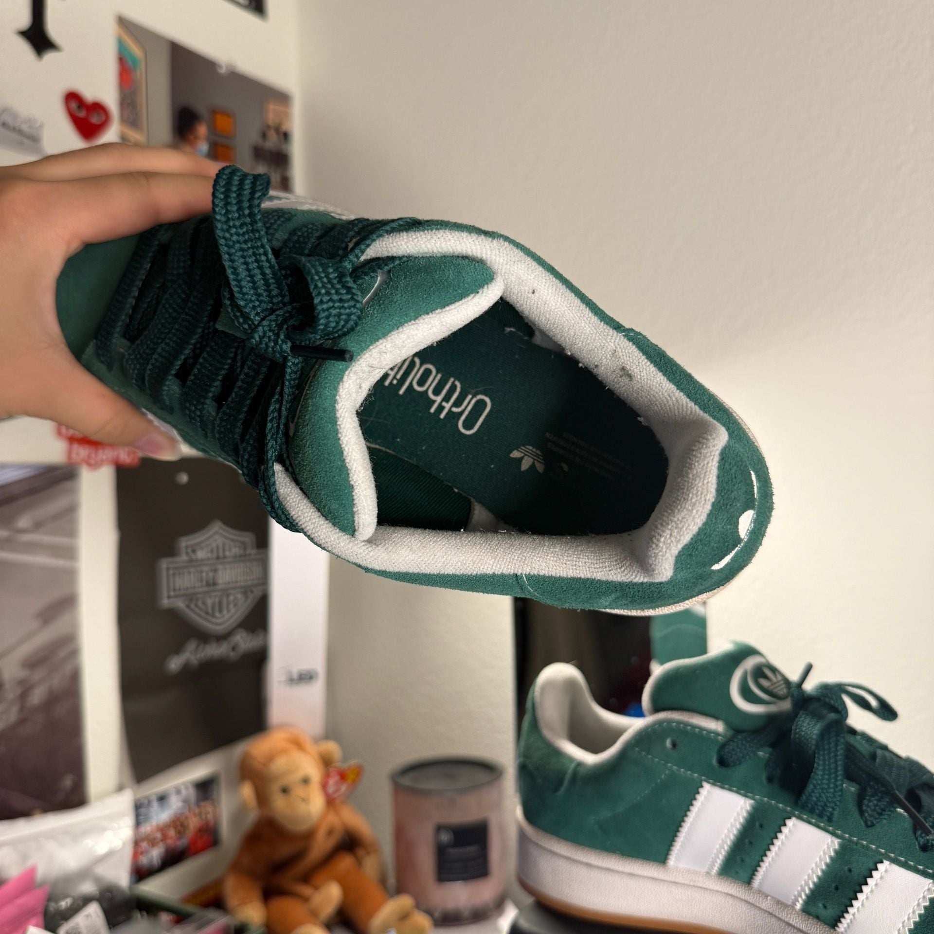 Adidas Campus 00s Size 7 Dark Green and White (Box not included) 7