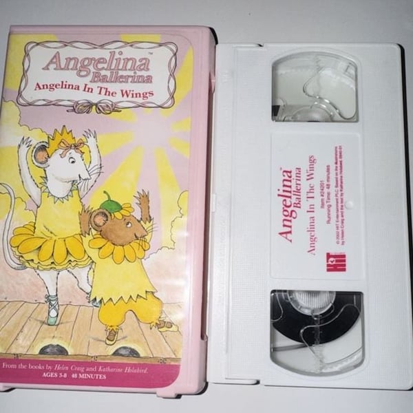 Angelina Ballerina Angelina In The Wings VHS Tape