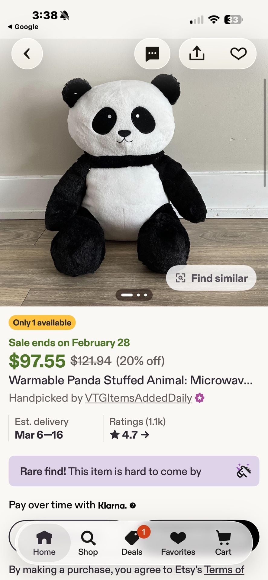 Panda Snuggle Buddy Boutique New 3