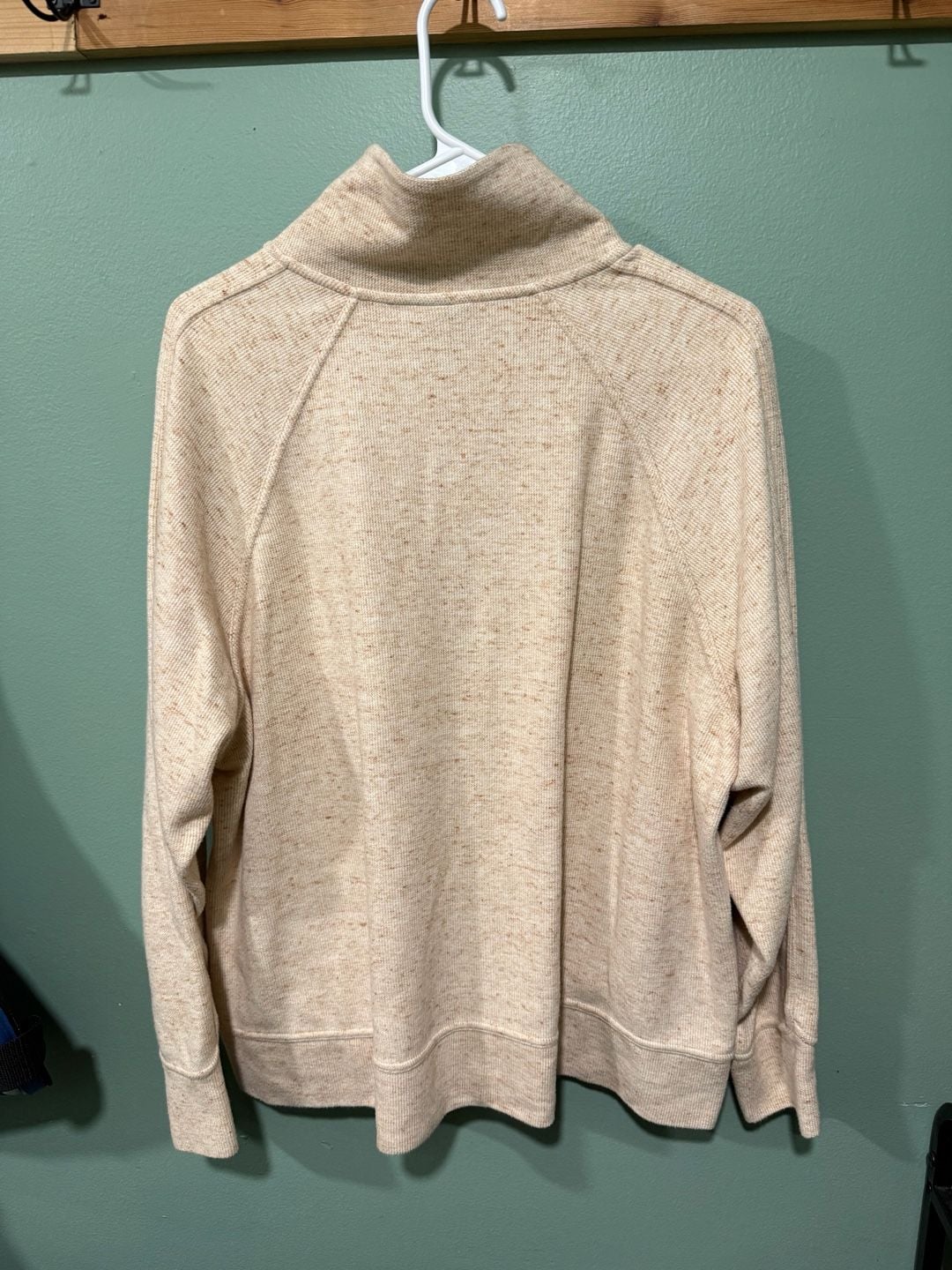 Nike 1/2-Zip Pullover Size XL Beige Marled Fleece Sweatshirt 3