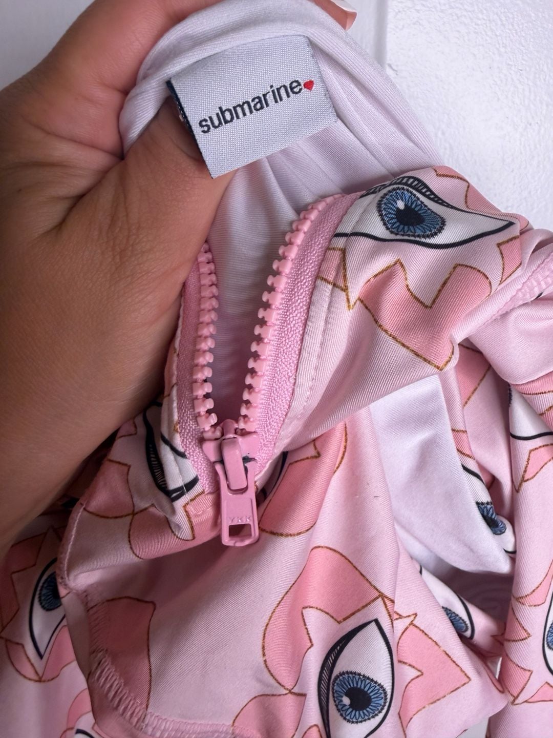 Submarine Scooba Doo Long Sleeve Swimsuit Pink Evil Eye 4