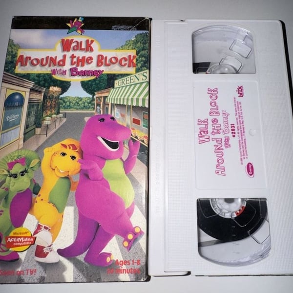 Barney Walk Around the Block with Barney VHS Tape