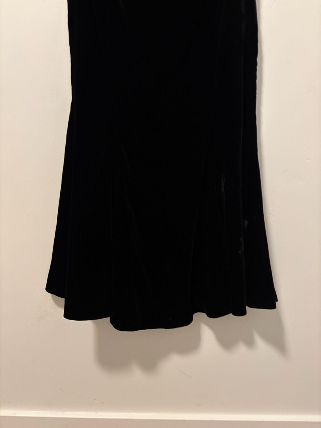 Vintage Gunne Sax Velvet Dress Size 9/10 Black Halter Pearl Accent 7
