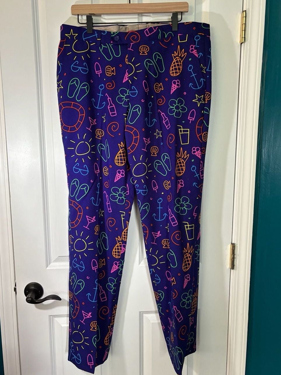 OppoSuits Doodle Dude Tropical Suit 2pc US 44 Like New 7