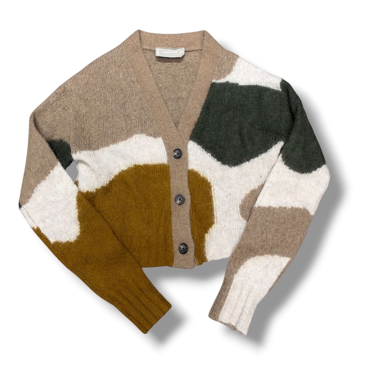 Everlane Alpaca Cardigan Size XS Colorblock Sweater 2