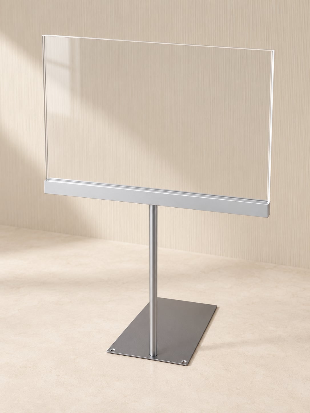 7 Heavy-Duty Acrylic Tabletop Sign Holders w/ Metal Base- NEW 11”x7” 17” tall 5