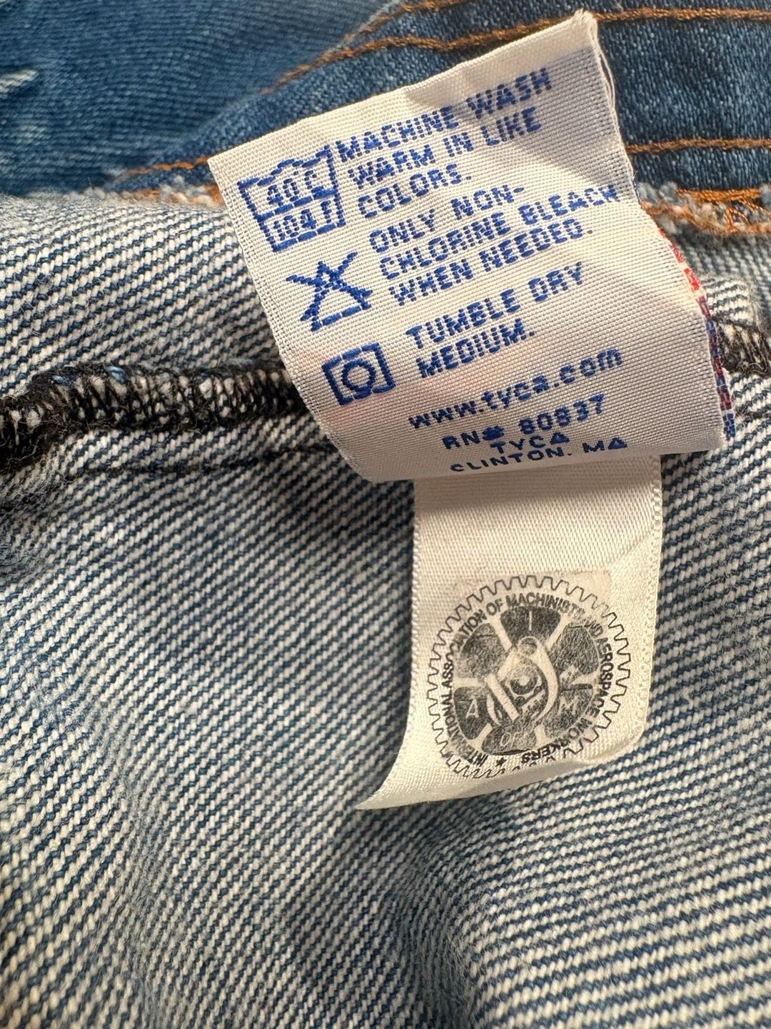 Vintage Boulder Creek California Denim Tote Bag Embossed Mountain 100% Cotton 7