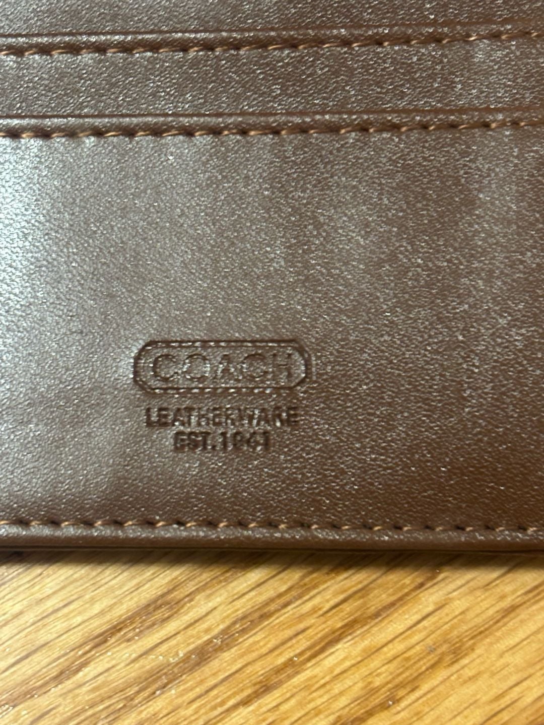 Coach Signature C Brown Canvas Leather Checkbook Wallet With Belt Buckle 7