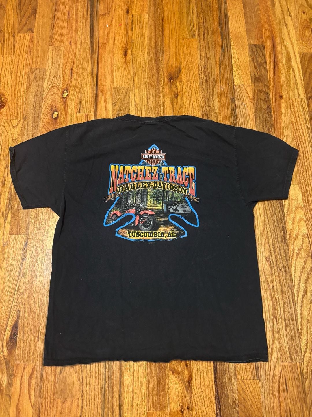 Harley Davidson Natchez Trace T-Shirt X-Large Black Tuscumbia AL 2012 2