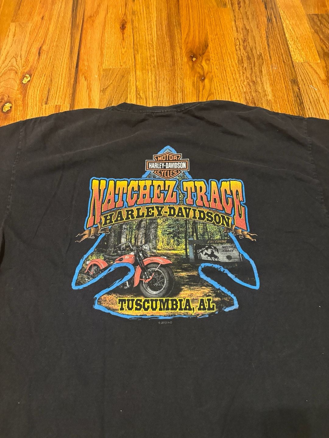 Harley Davidson Natchez Trace T-Shirt X-Large Black Tuscumbia AL 2012 4