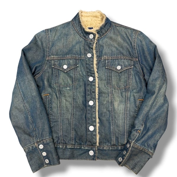 Gap Sherpa Lined Denim Jacket Blue