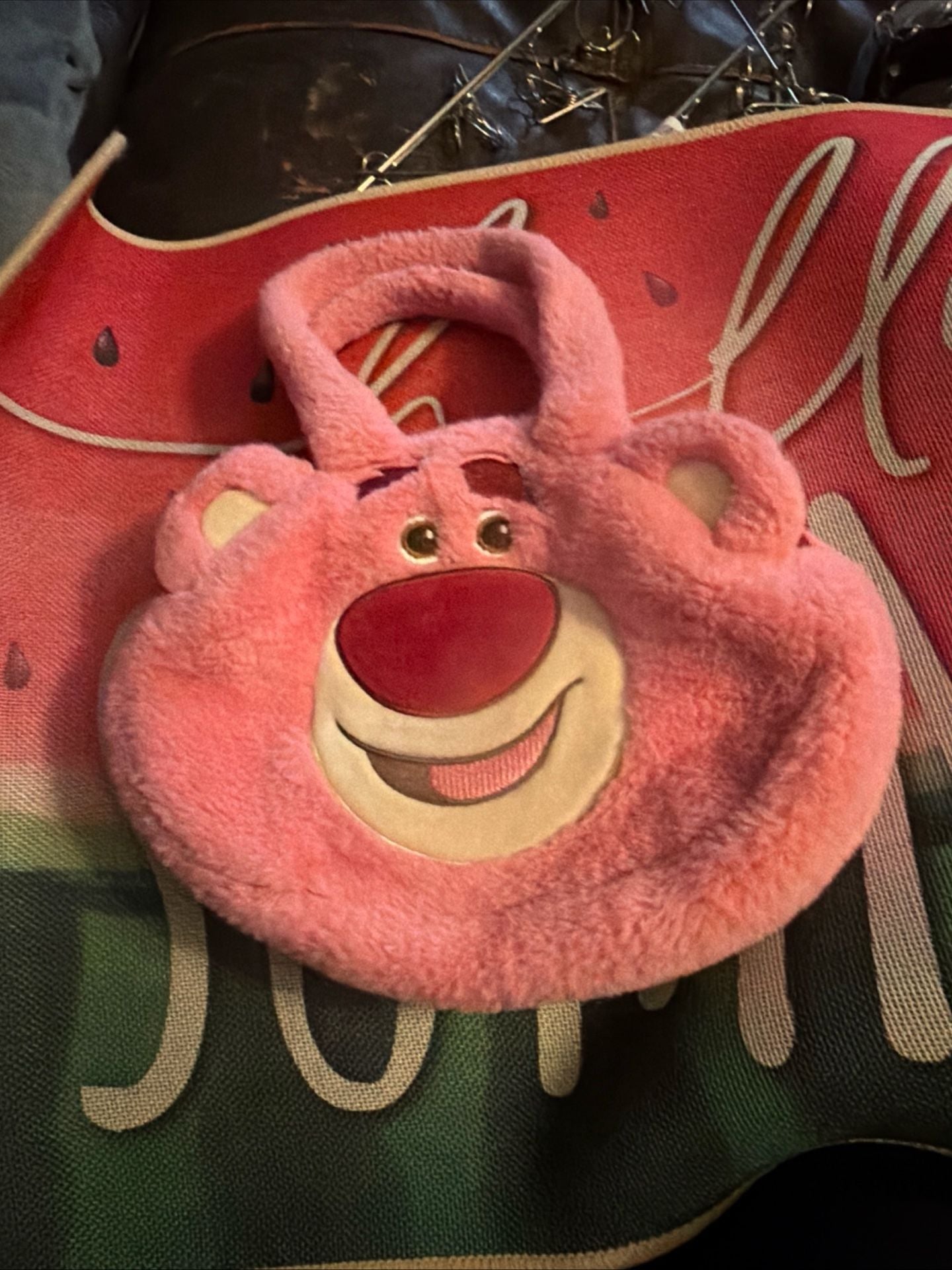 Toy Story Pink Lotso Soft Plush Handbag Children's Shoulder Bag 1