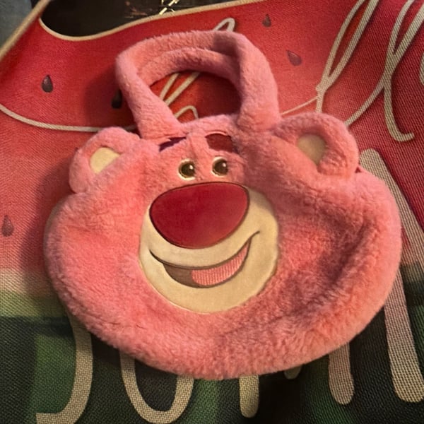 Toy Story Pink Lotso Soft Plush Handbag Children's Shoulder Bag