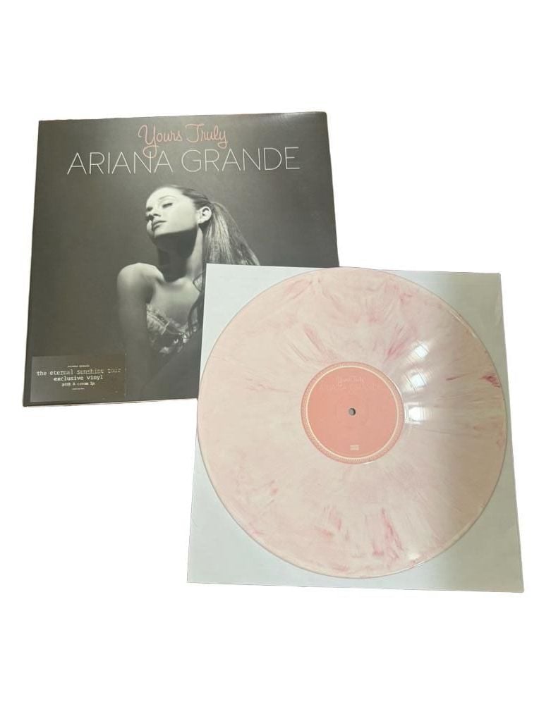 Ariana Grande Yours Truly Vinyl Pink & Cream TOUR EXCLUSIVE Eternal Sunshine LP 3