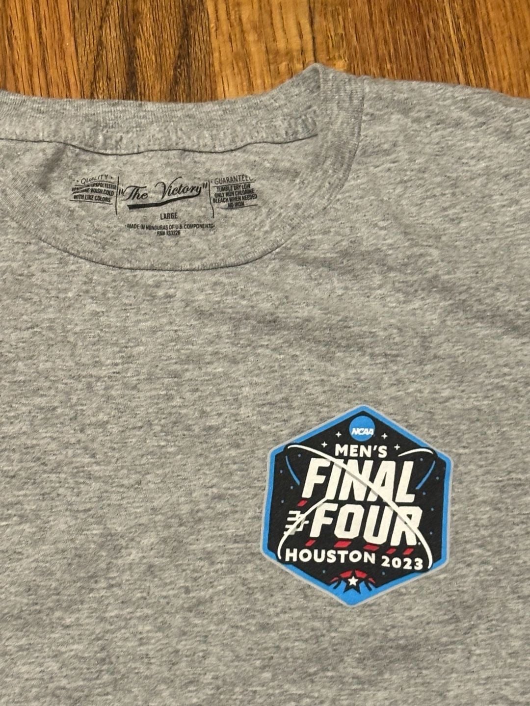 The Victory NCAA Men's Final Four Houston 2023 T-Shirt Size Large Gray 4