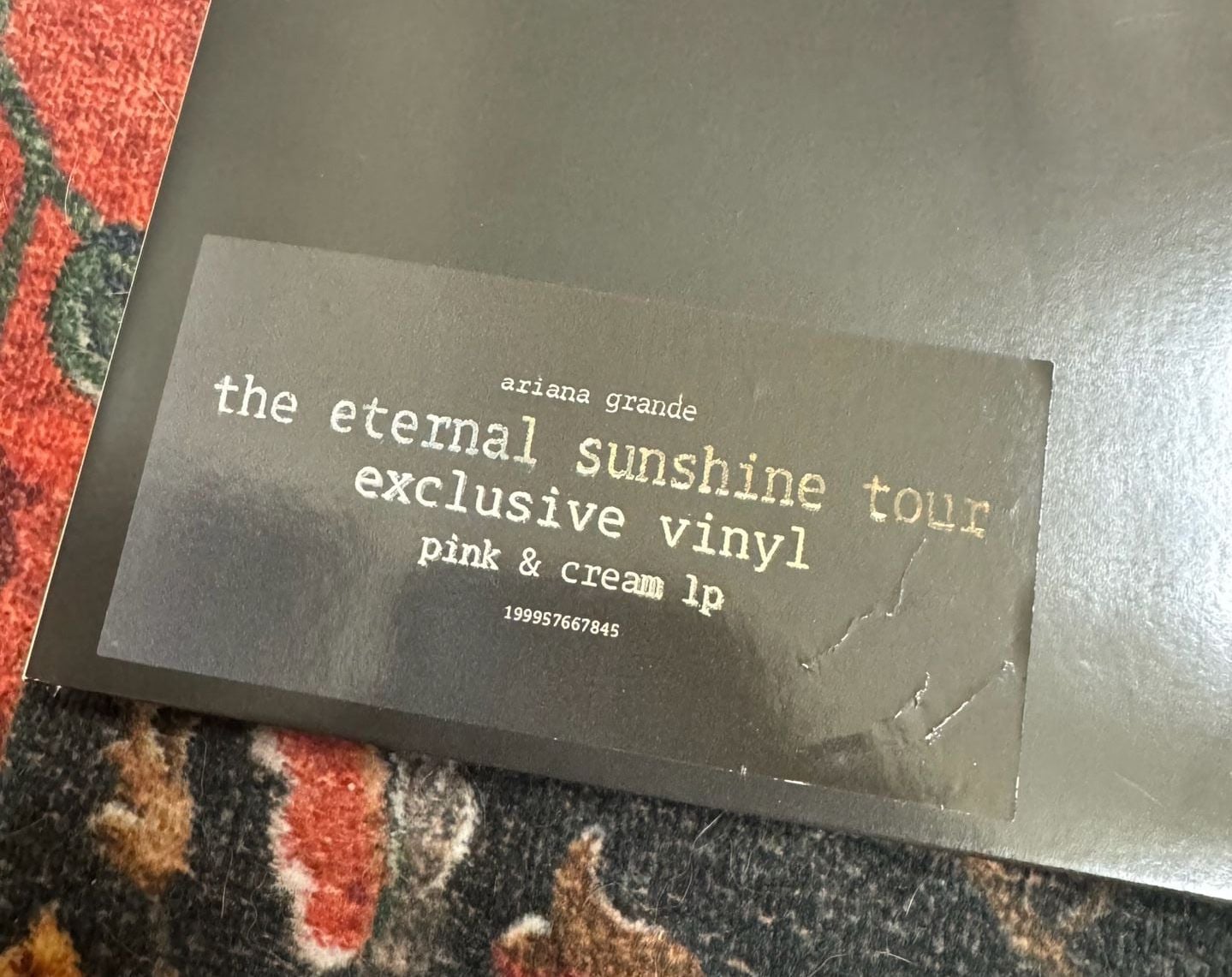 Ariana Grande Yours Truly Vinyl Pink & Cream TOUR EXCLUSIVE Eternal Sunshine LP 5
