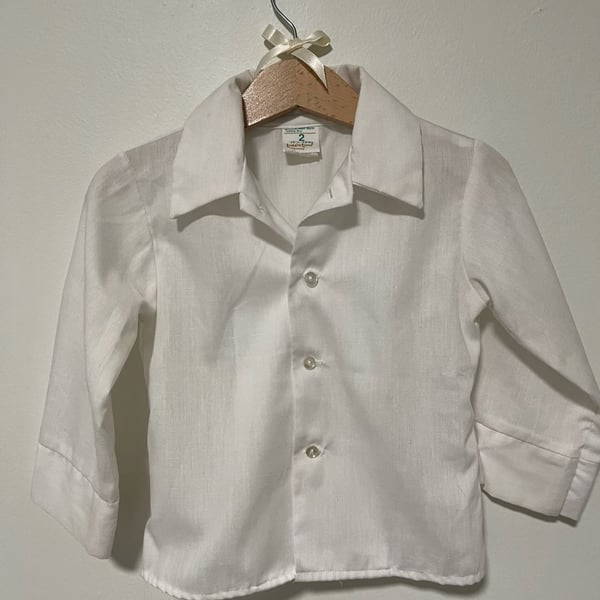 Toddle Time JCPenney Button-Down Shirt Size 2 White Long Sleeve Collared