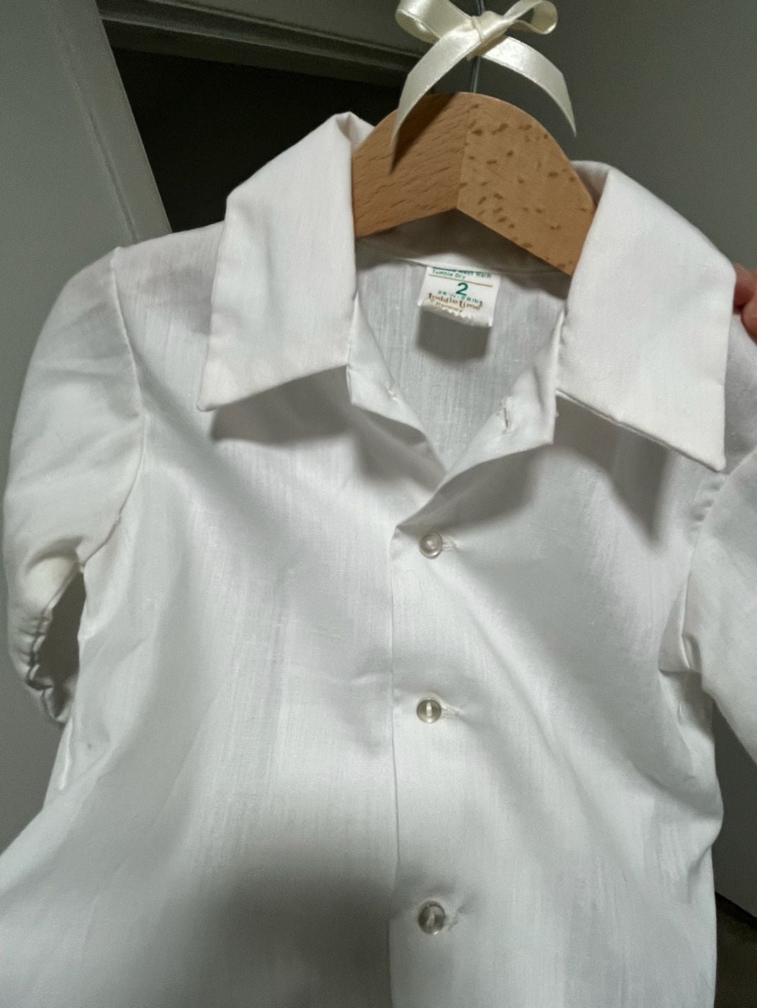 Toddle Time JCPenney Button-Down Shirt Size 2 White Long Sleeve Collared 6