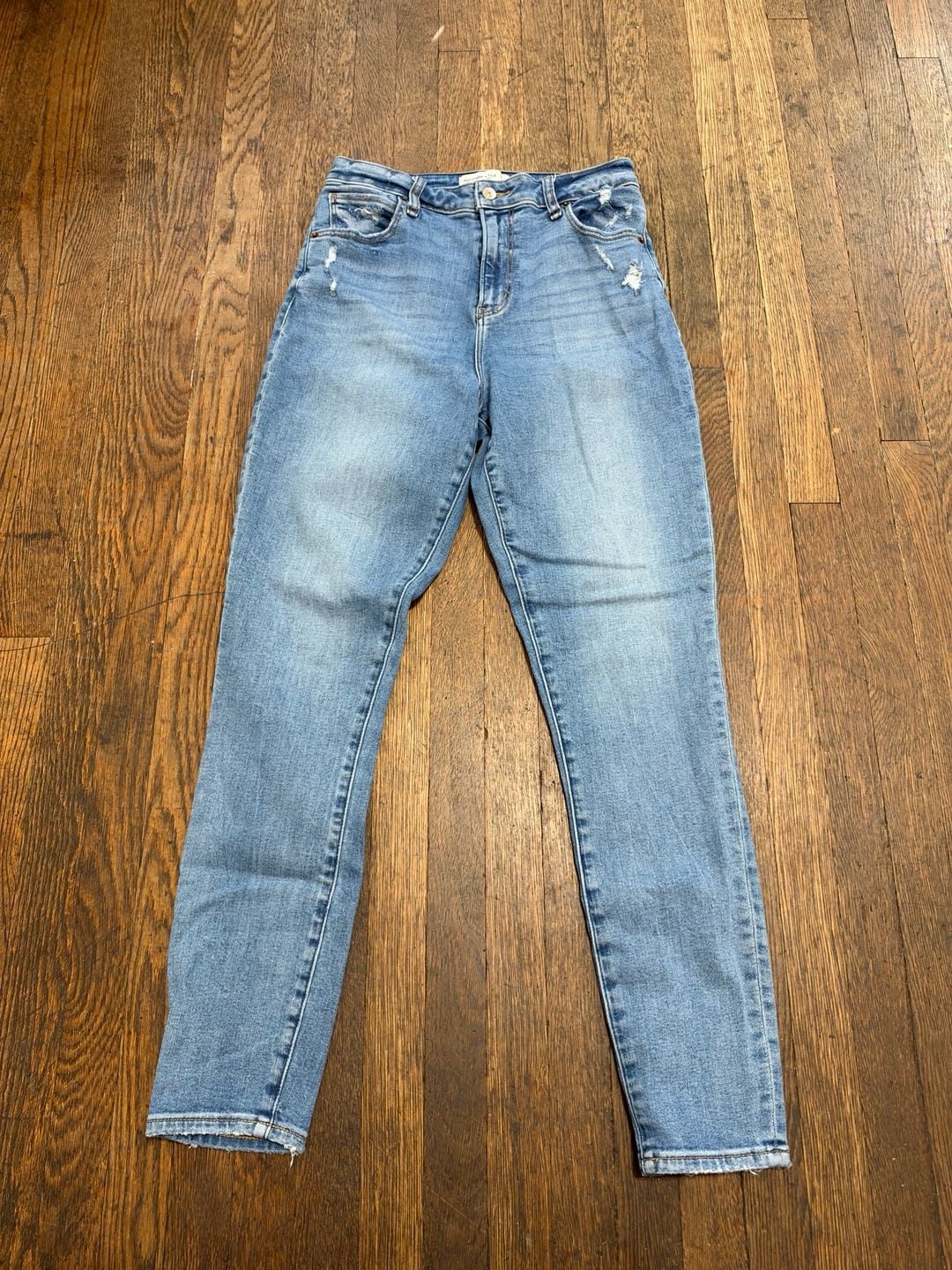 Abercrombie & Fitch The Super Skinny Ankle High Rise Curve Love Size 29L Ripped 2