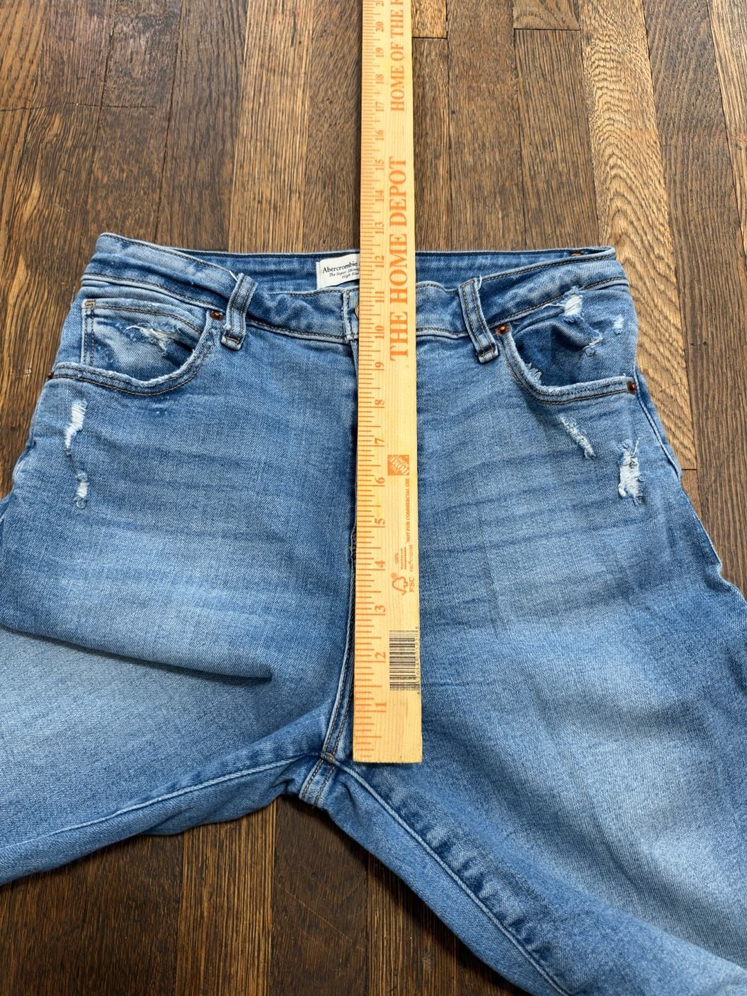 Abercrombie & Fitch The Super Skinny Ankle High Rise Curve Love Size 29L Ripped 6
