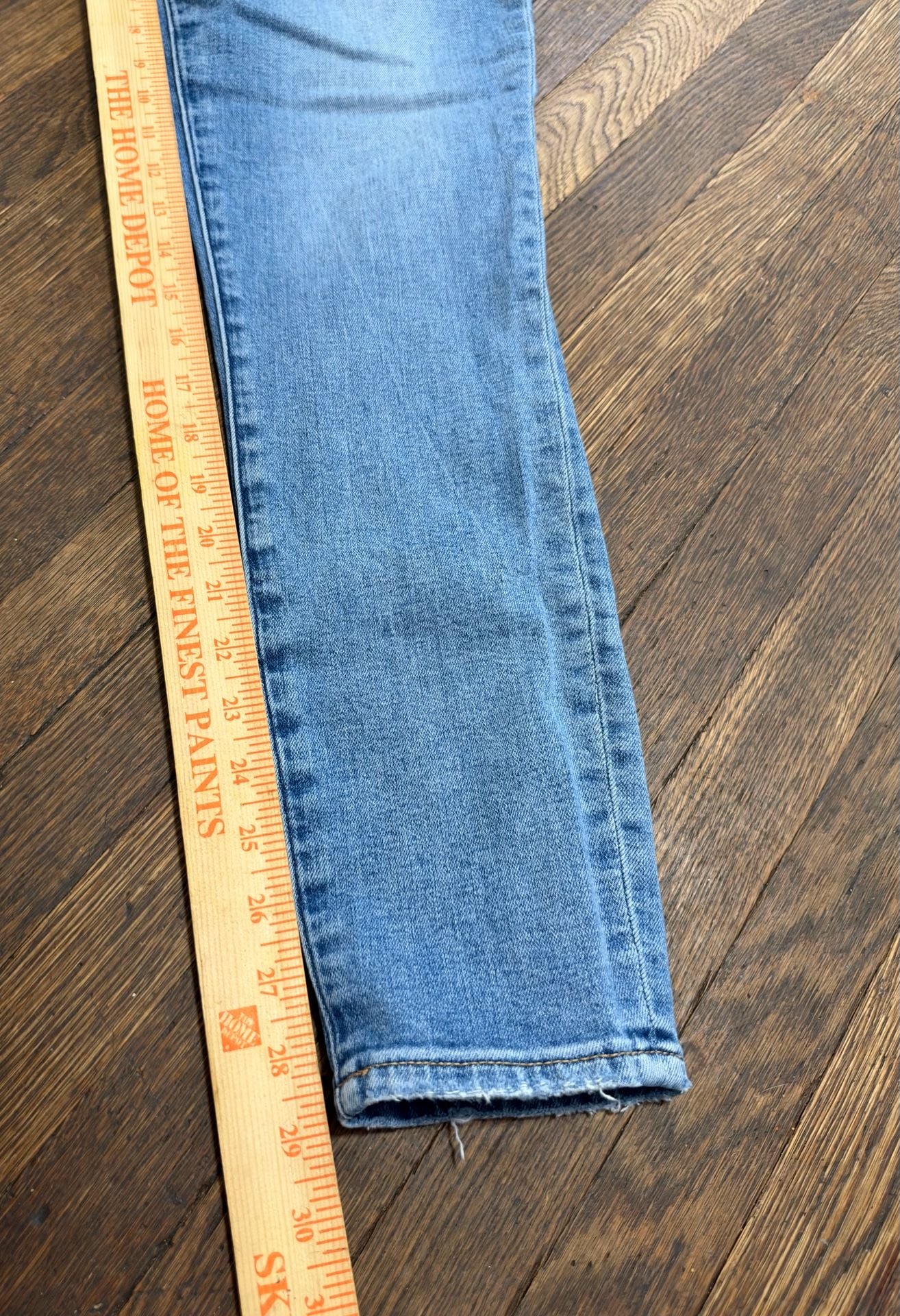 Abercrombie & Fitch The Super Skinny Ankle High Rise Curve Love Size 29L Ripped 7