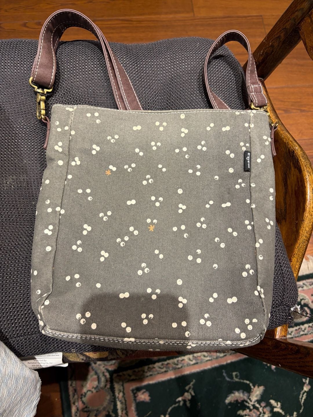 Maika Crossbody Bag Nochi Grey White Print Canvas 2
