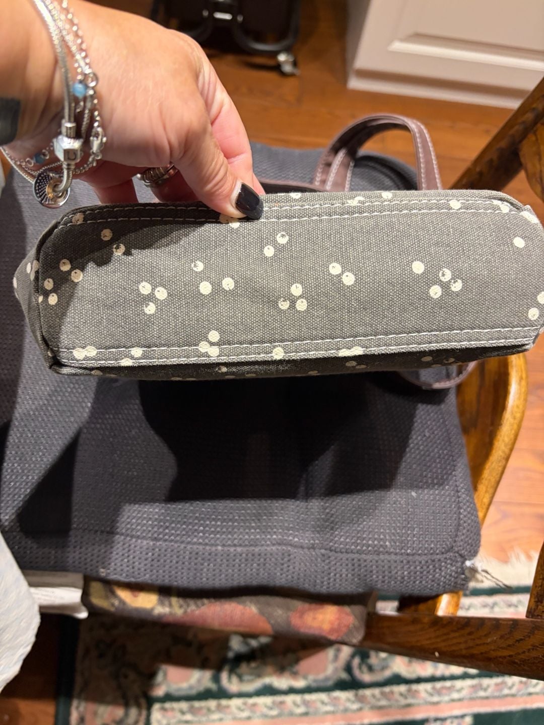 Maika Crossbody Bag Nochi Grey White Print Canvas 4