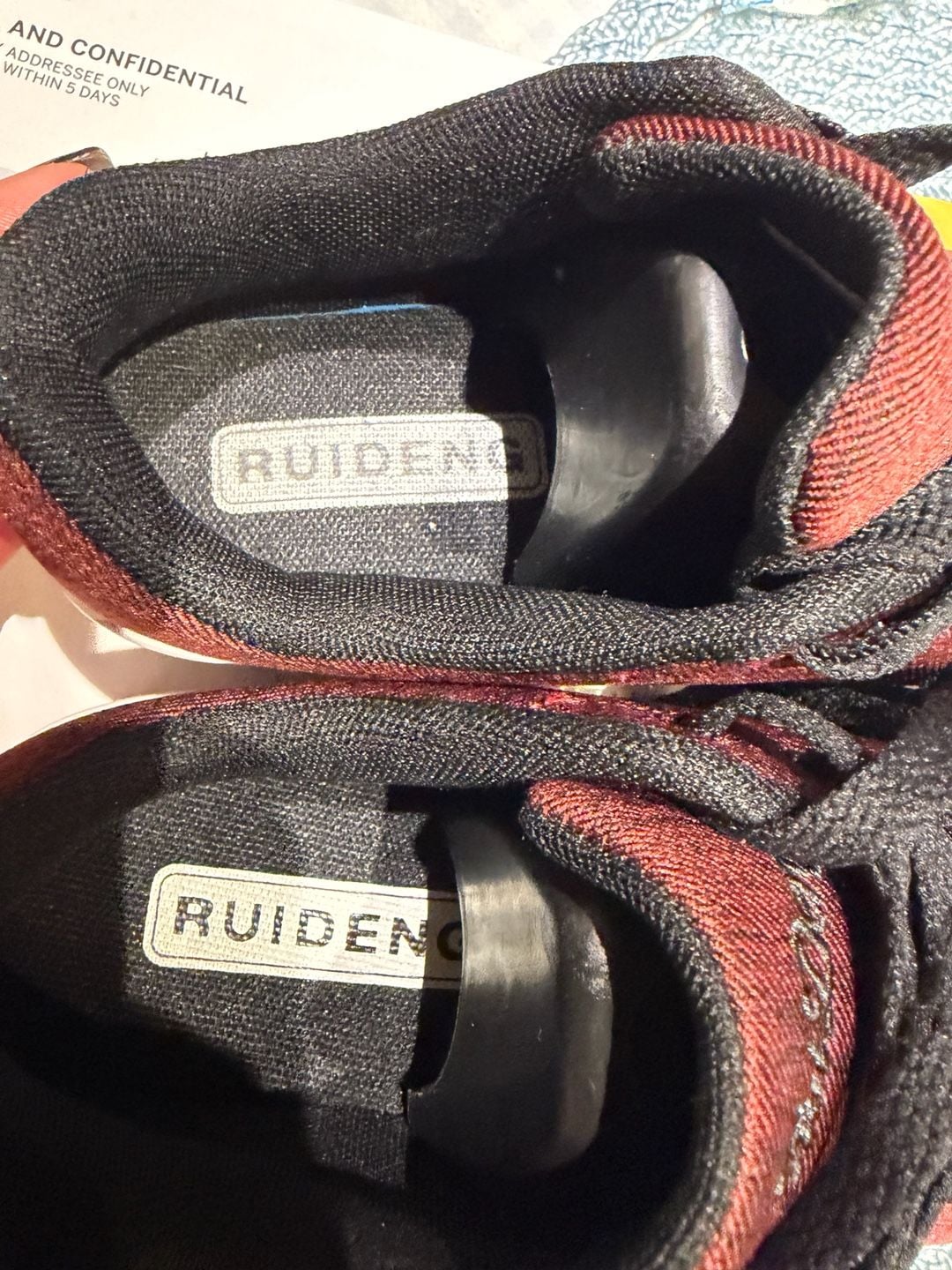 RUIDENG Platform Sneakers Burgundy Red Black Chunky Walking Shoes 11