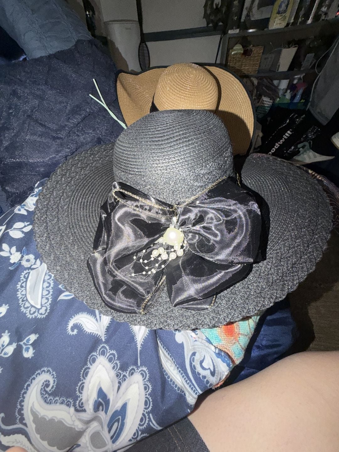 Chloe Netted Paper Braid Hat with Bow 1