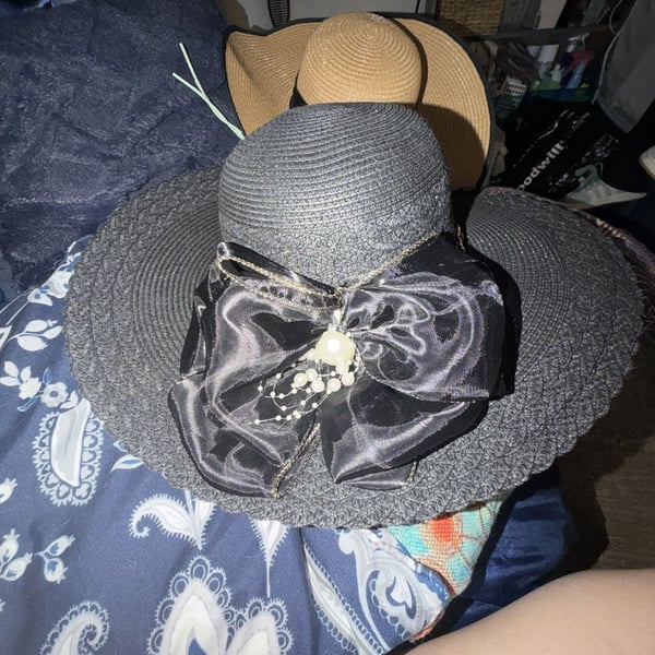Chloe Netted Paper Braid Hat with Bow